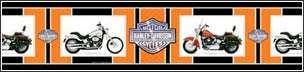BRLK39966 Harley-Davidson Motor Cycles Choppers Wallpaper Border in Orange BRLK39966 Harley-Davidson Motor Cycles Choppers Wallpaper Border in Orange