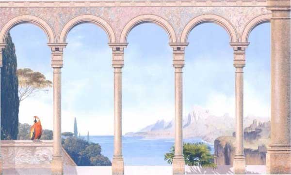 trompe l oeil wallpaper. Trompe l#39;Oeil Wall Mural B