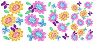 BU1421 Butterfly Garden Wall Decals BU1421 Butterfly Garden Wall Decals