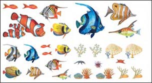 BU1723 Seascape Wall Decals BU1723 Seascape Wall Decals