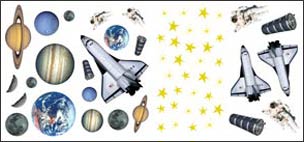 BU1776 Outer Space Wall Decals BU1776 Outer Space Wall Decals