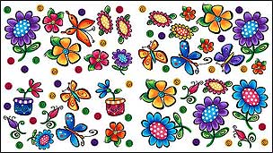 BU1830 My Whimzy Garden Wall Decals BU1830 My Whimzy Garden Wall Decals