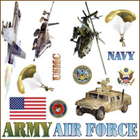 YK1009 Armed Forces Wall Sticker Set YK1009 Armed Forces Wall Sticker Set