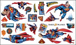 YK1039 Superman Wall Sticker Set YK1039 Superman Wall Sticker Set